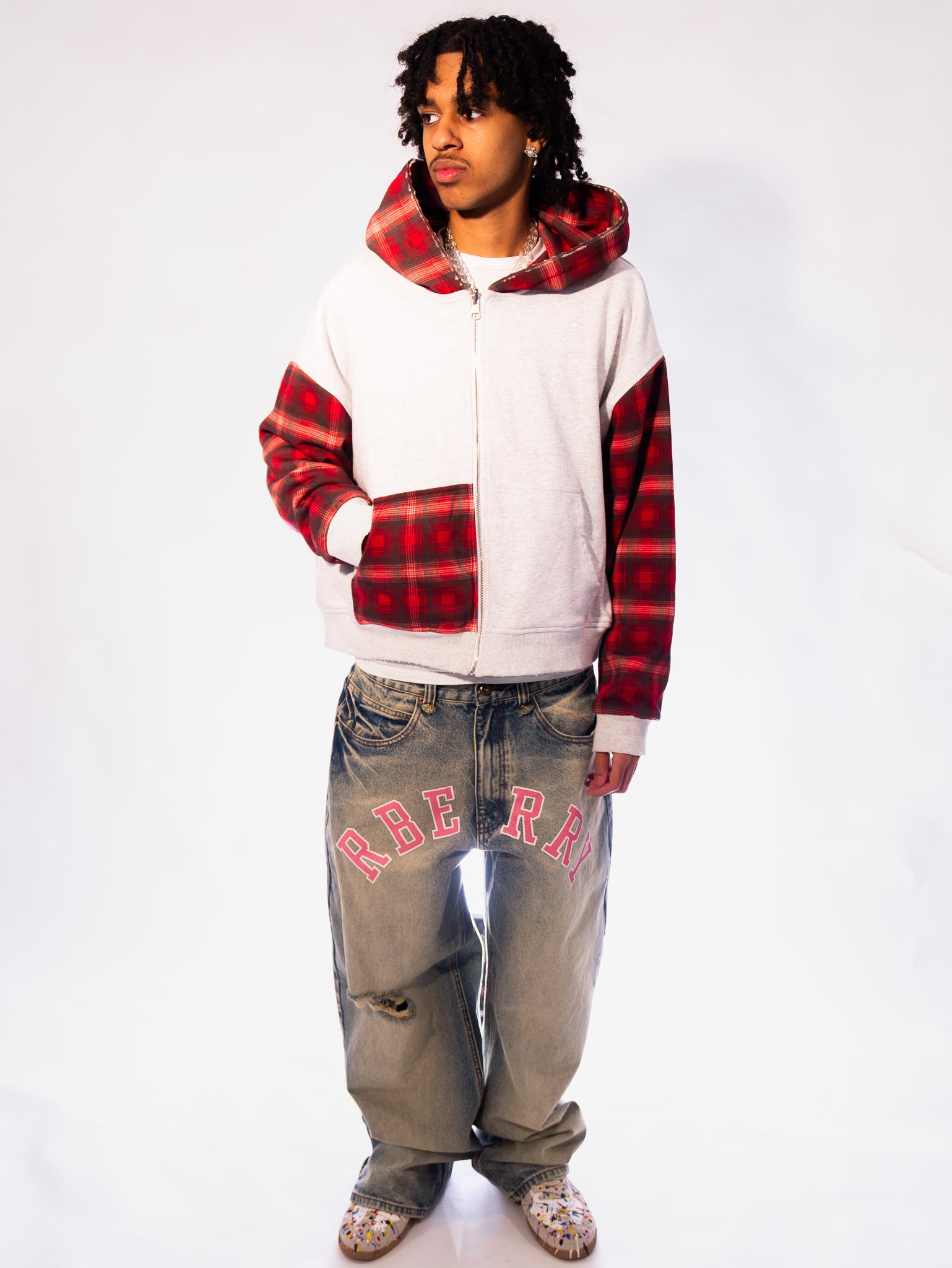 Reversible Plaid Zipup